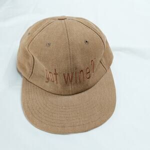 Vintage YUPOONG Got Wine Embroidered Brown Adjustable Hat Cap